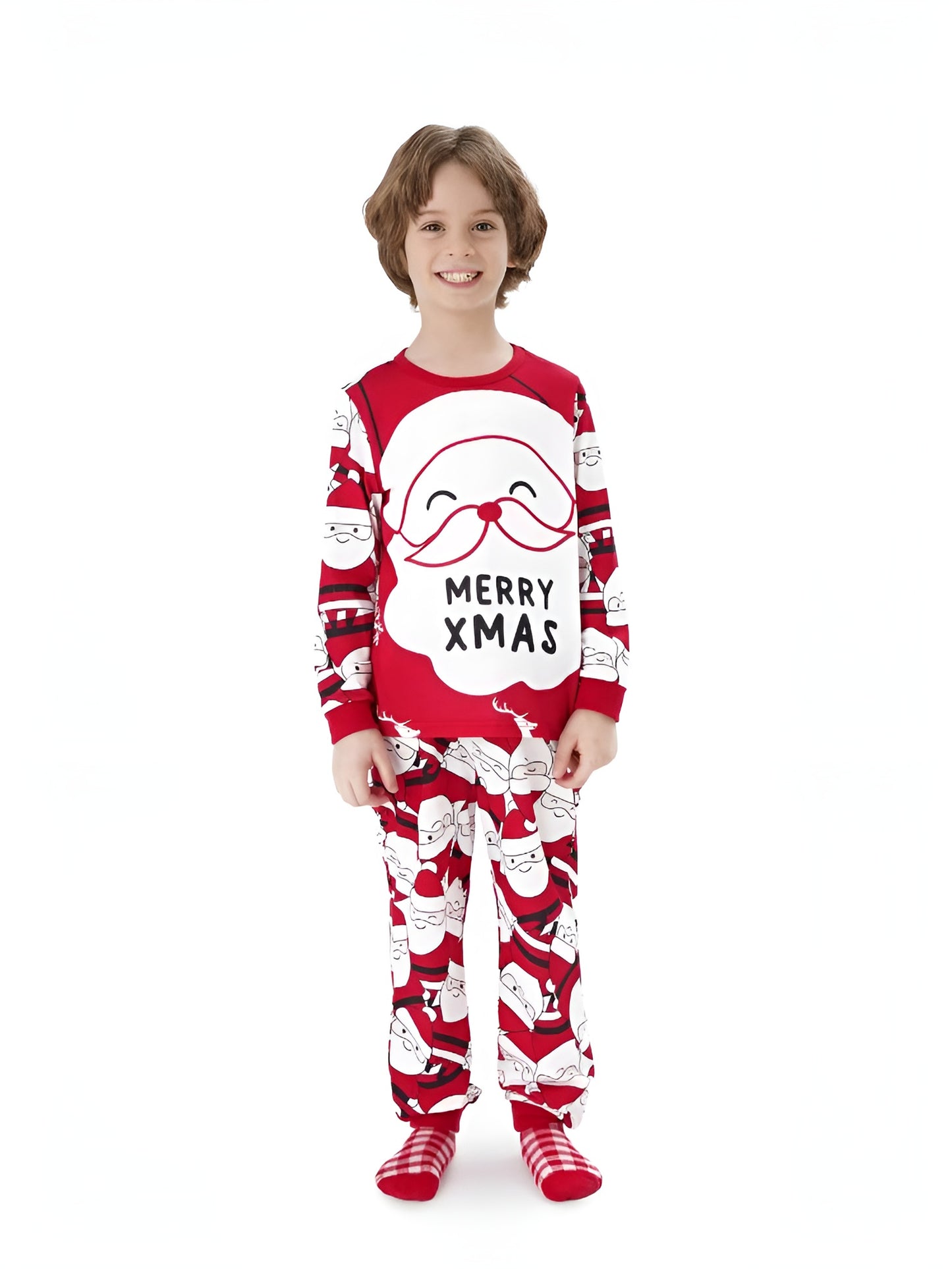 Merry Christmas Printed Family Matching Pajama Set Kids