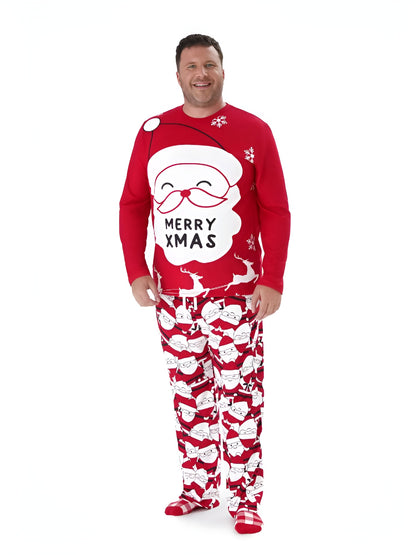 Merry Christmas Printed Family Matching Pajama Set Men