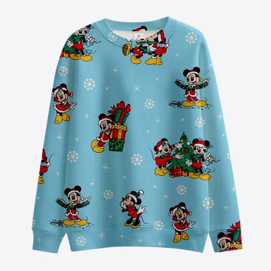 Mickey And Minnie Christmas Theme Sweatshirt