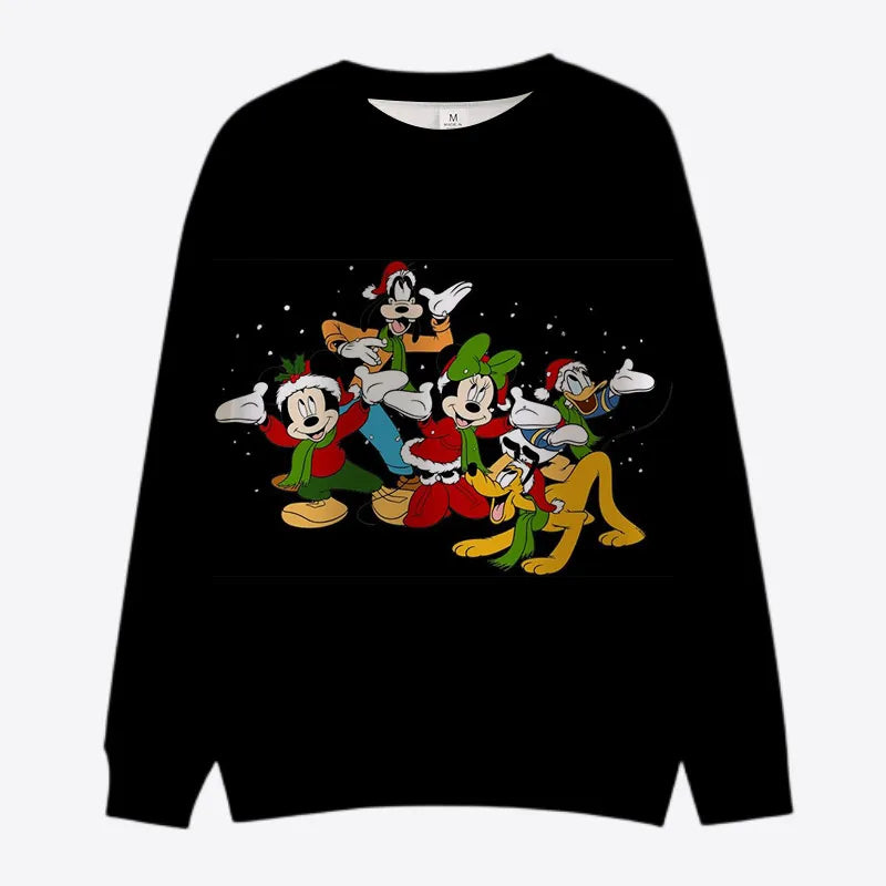 Mickey Minnie Print Christmas Sweatshirts