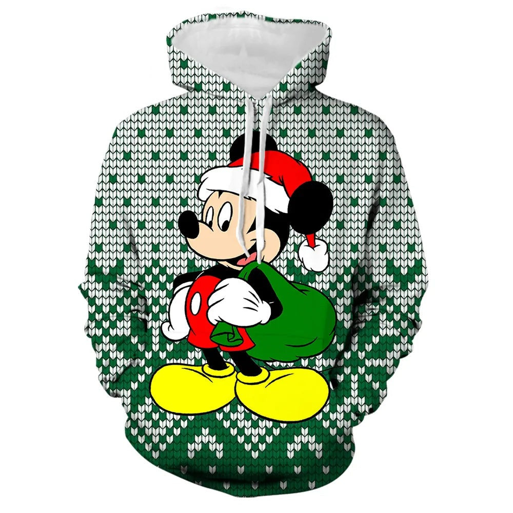 Mickey Minnie Printed Christmas Hoodies