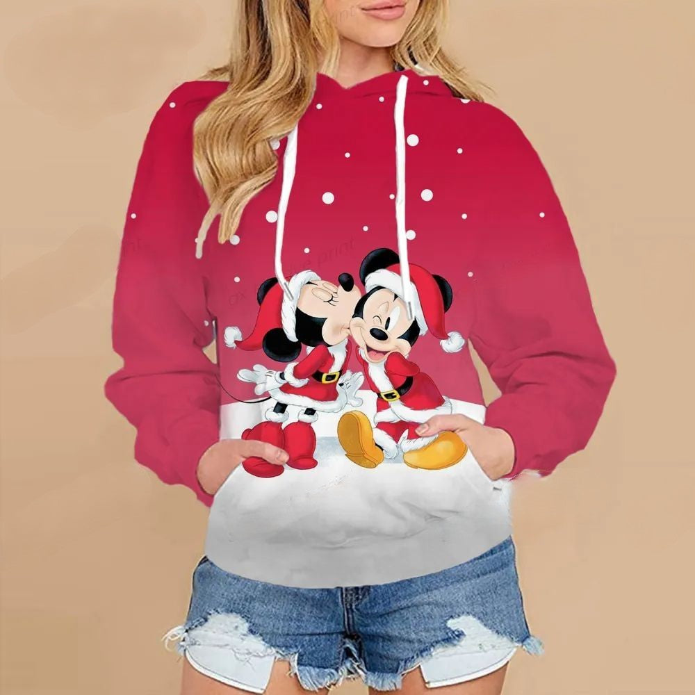 Mickey Mouse Christmas Casual Sweater Pink