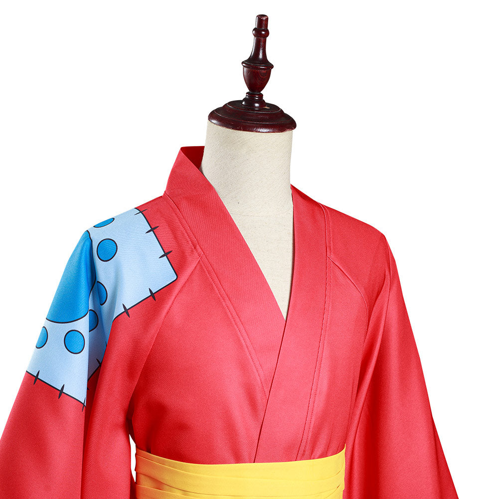Wano Country Monkey D Luffy Kimono Cosplay Costume