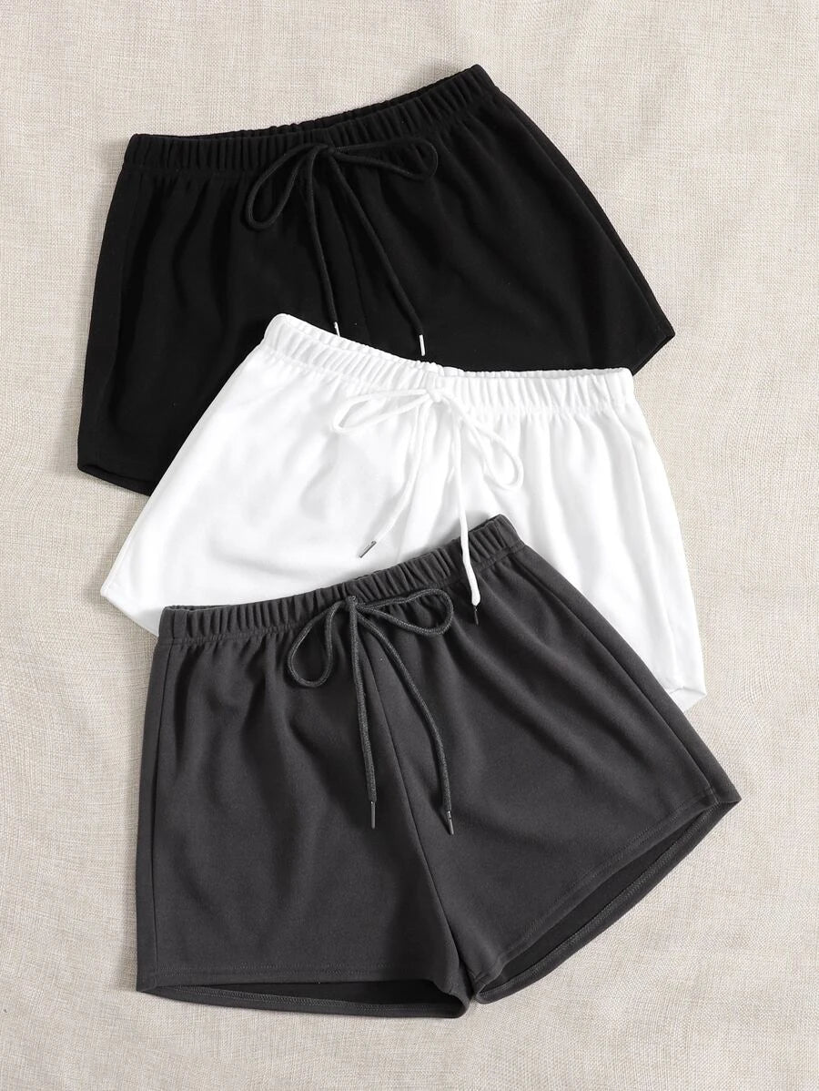 Pack Of 3 Knot Solid Sleep Shorts