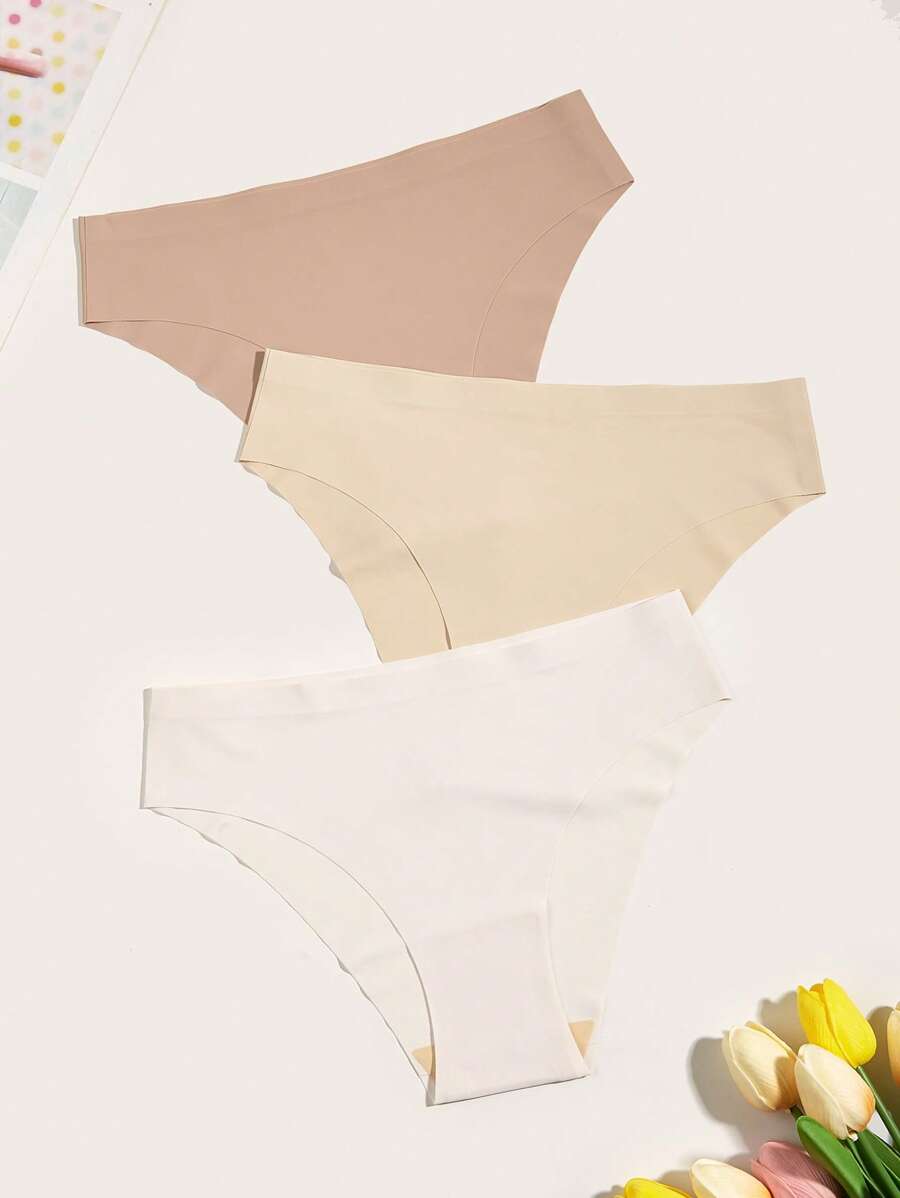 Pack Of 3 Solid Brief