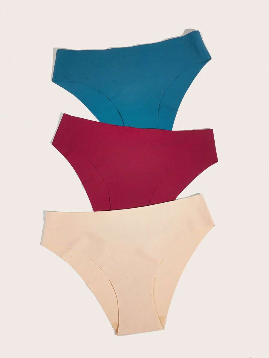 Pack Of 3 Solid Comfy Briefs