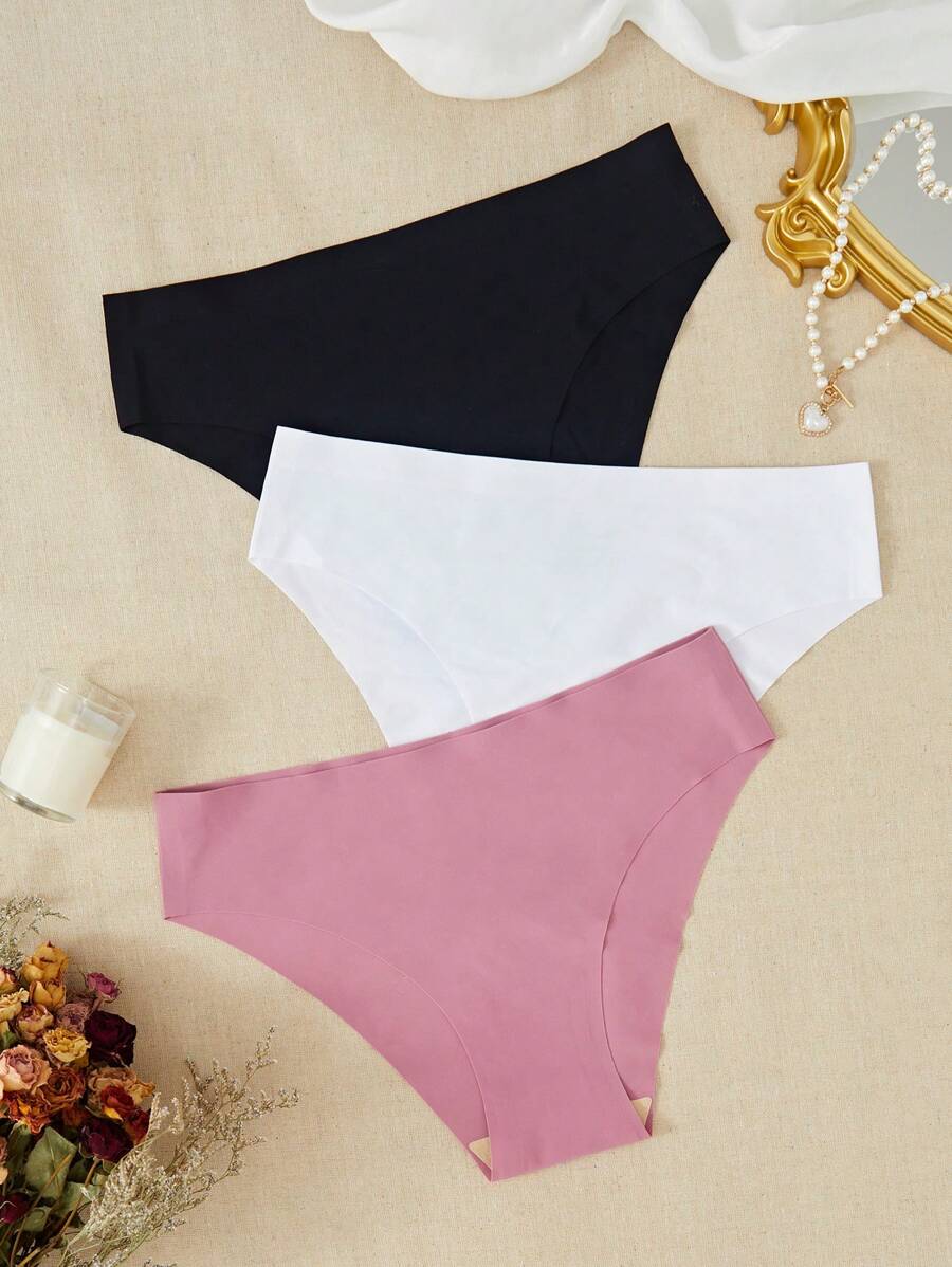 Pack Of 3 Solid Comfy Panty