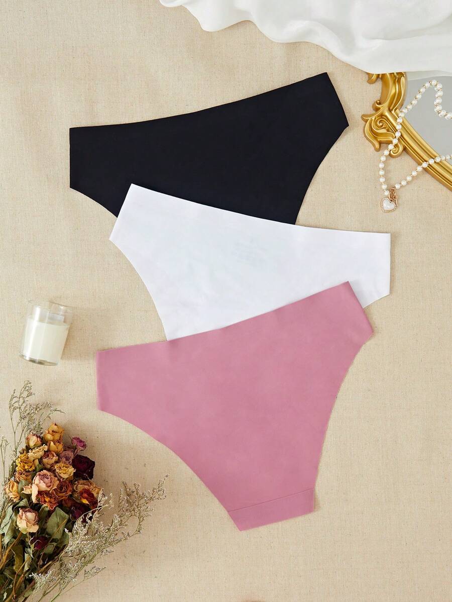 Pack Of 3 Solid Comfy Panty