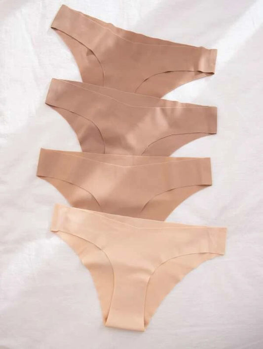 Pack Of 4 Solid No Show Panty Set