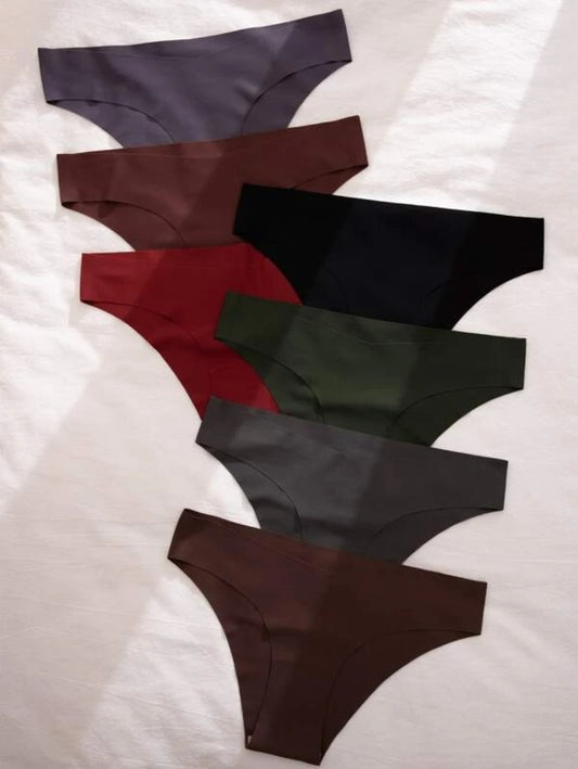 Pack Of 7 Plain No Show Panties