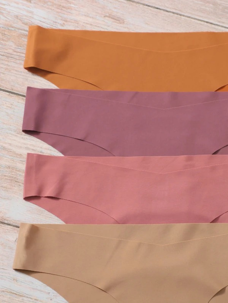 Pack Of 7 Plain Low Rise Panty