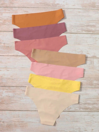 Pack Of 7 Plain Low Rise Panty