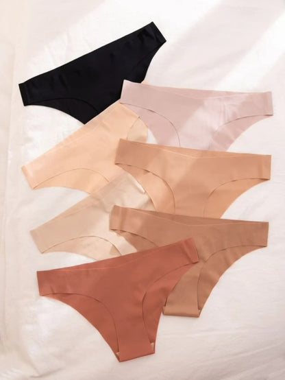 Pack Of 7 Solid No Show Panty Set