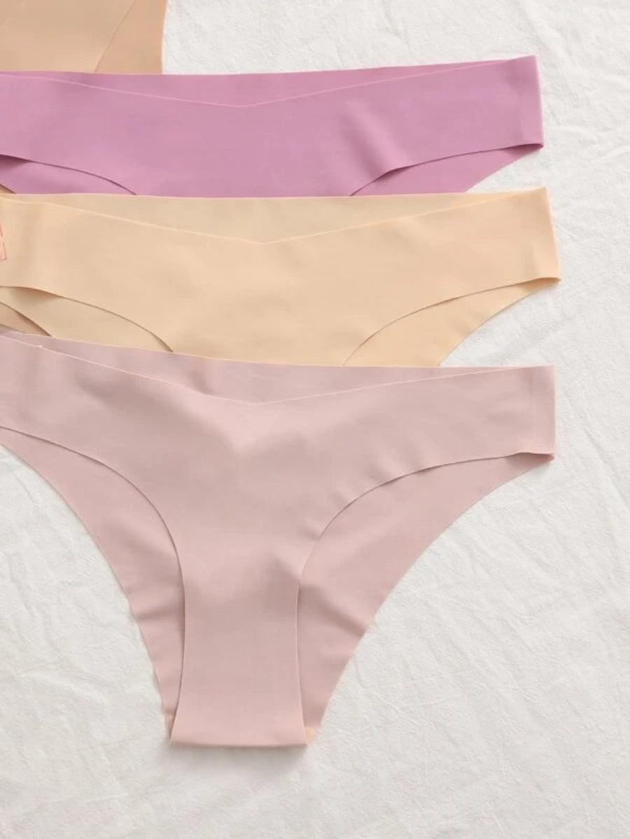 Pack Of 7 Plain Mid Rise Panty
