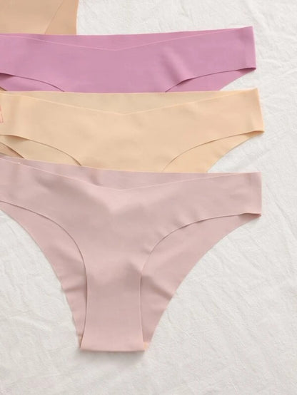 Pack Of 7 Plain Mid Rise Panty