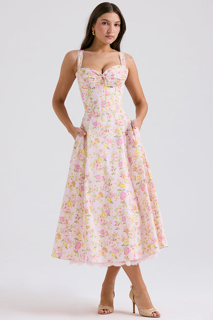 Peony Floral Printed Design Sundress