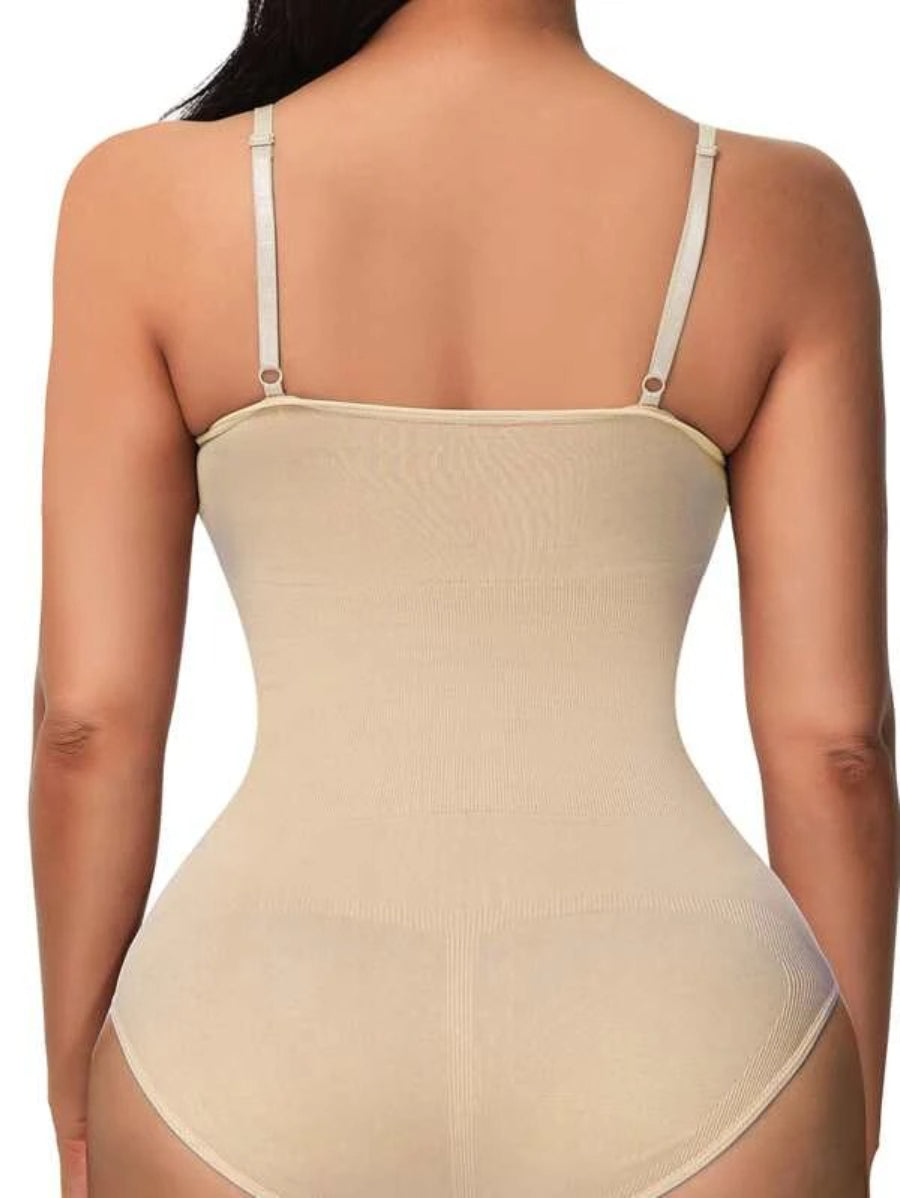 Plain Shapewear Casual Bodysuit