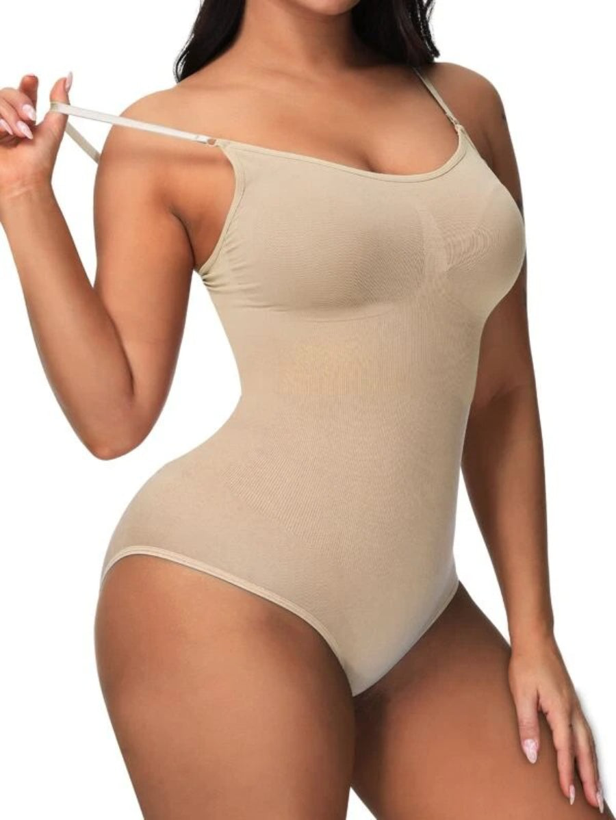 Plain Shapewear Casual Bodysuit