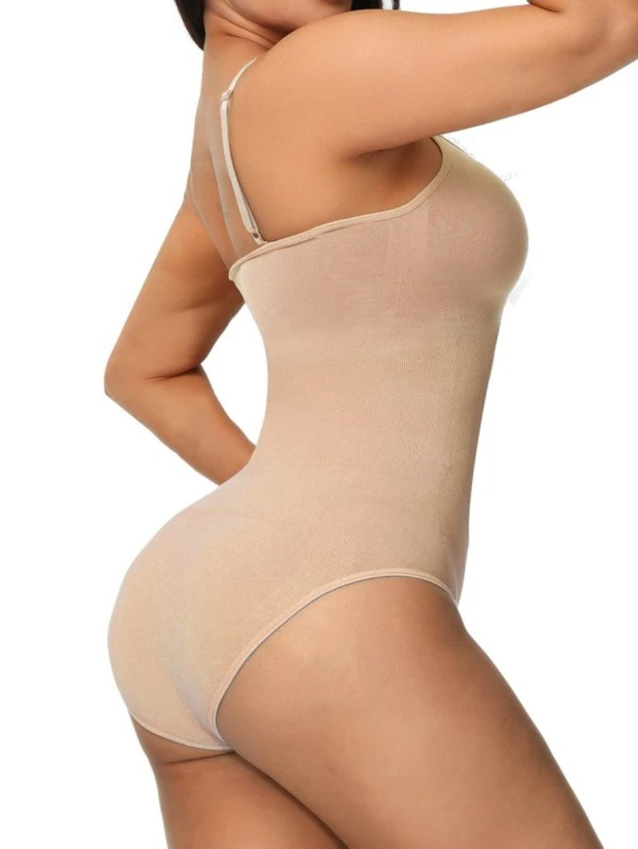 Plain Shapewear Casual Bodysuit