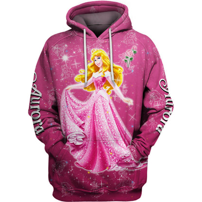 Princess Cartoon Hoodie And Leggings Set