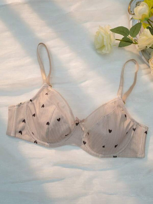 Printed Design Underwire Bra