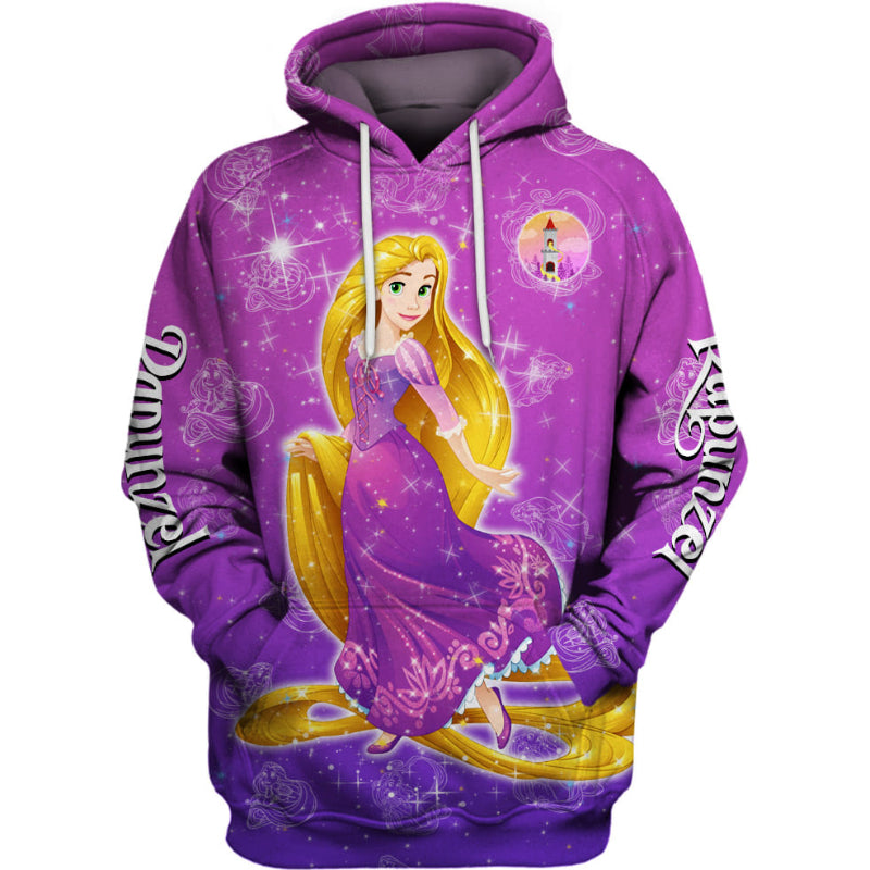 Rapunzel Cartoon Activewear Set Hoodie