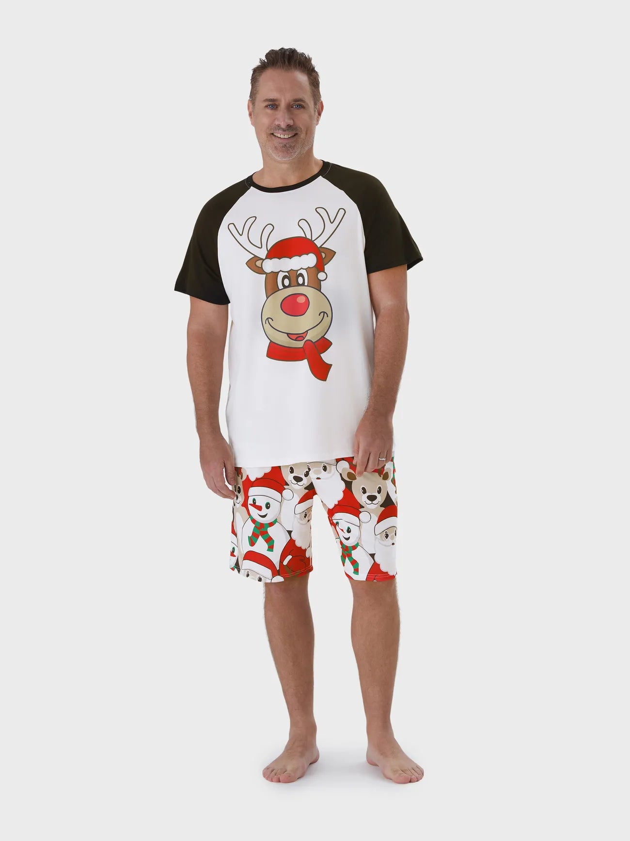 Reindeer Family Matching Shorts Set Man