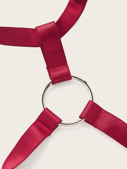 Ring Designed Linked Harness Lingerie Set
