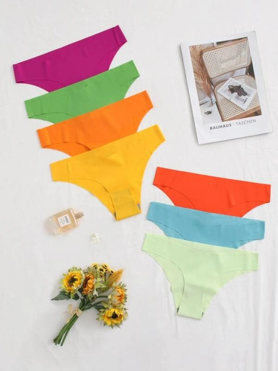 Set Of 7 Plain No Show Casual Panty