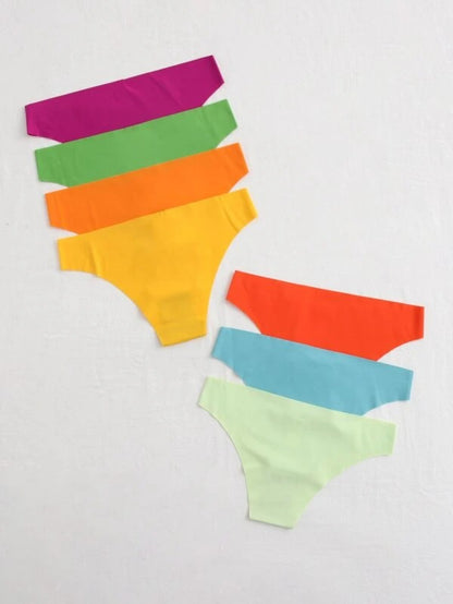 Set Of 7 Plain No Show Casual Panty