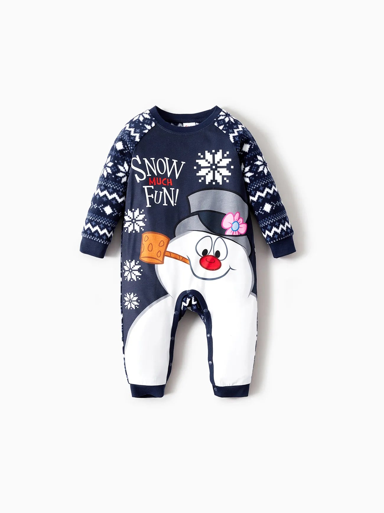 Snowman Graphic Print Family Matching Pajamas Set Baby