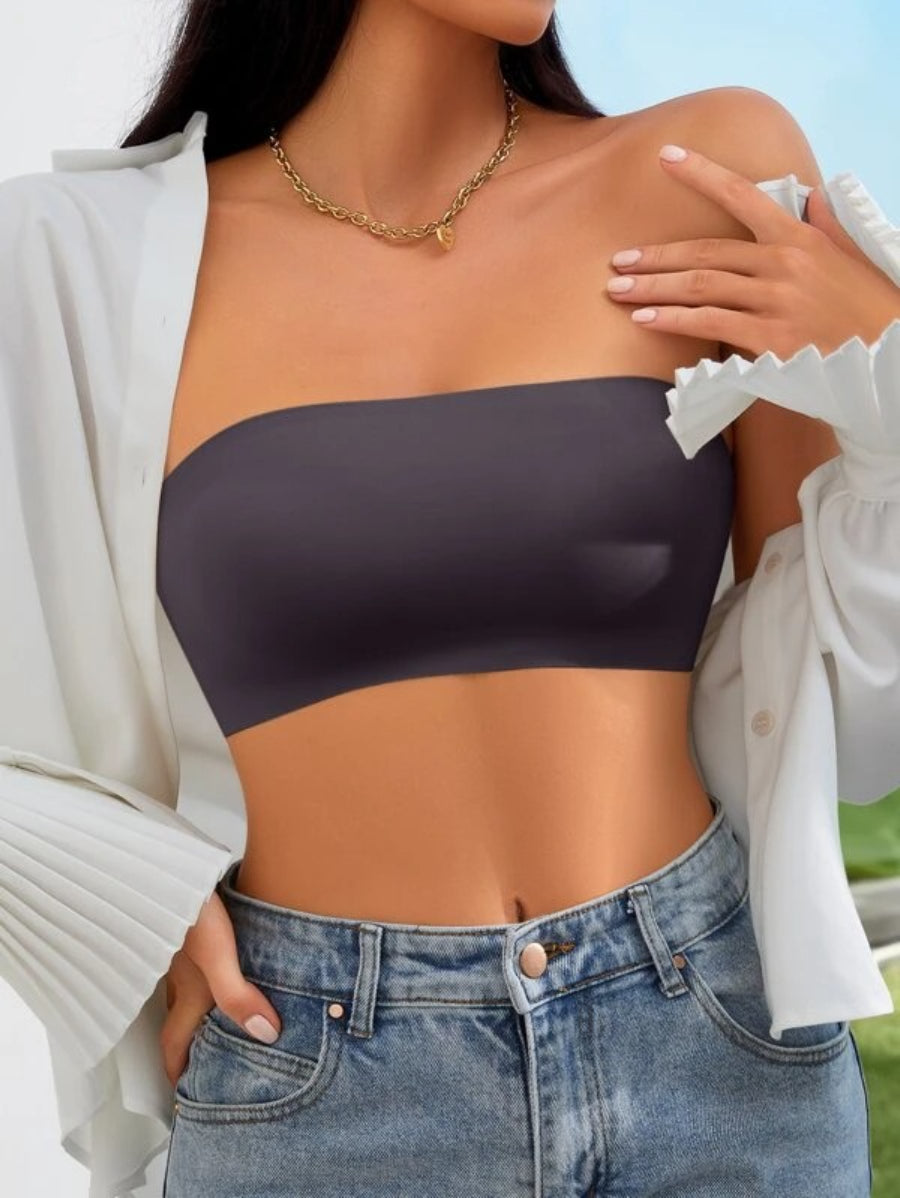 Solid Bandeau Casual Bra