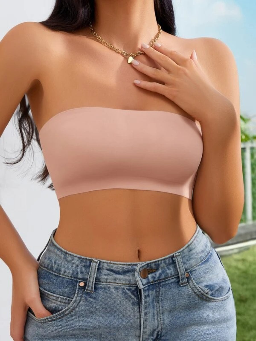 Solid Bandeau Casual Bra