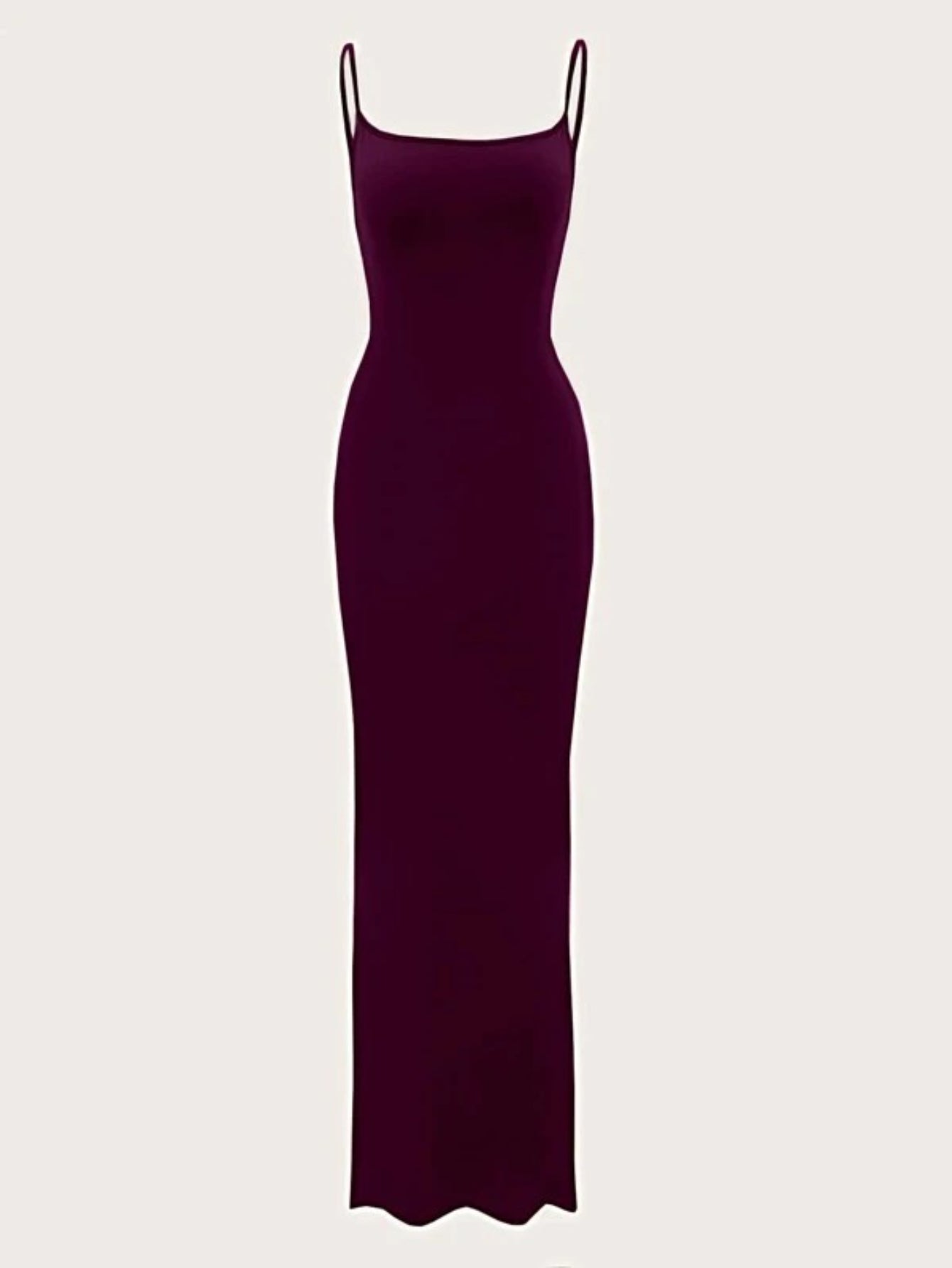 Solid Cami Lounge Dress Maroon