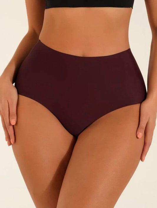 Solid Design Simple Panty Maroon