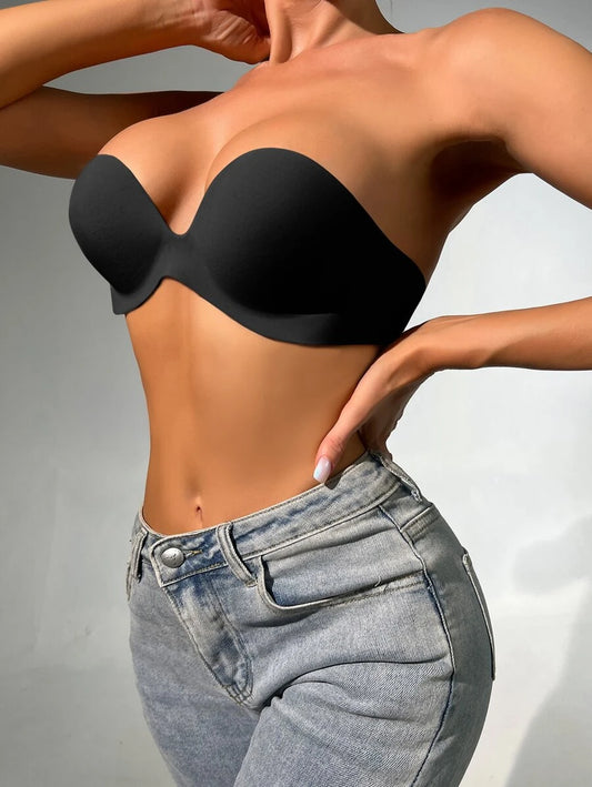 Solid Self Adhesive Strapless Bra