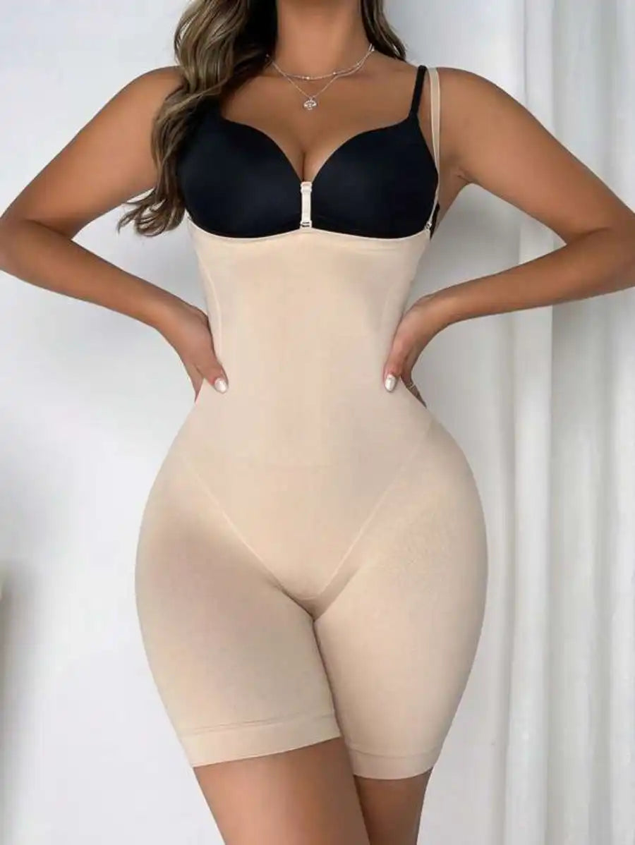 Solid Shapewear Bodysuit Beige