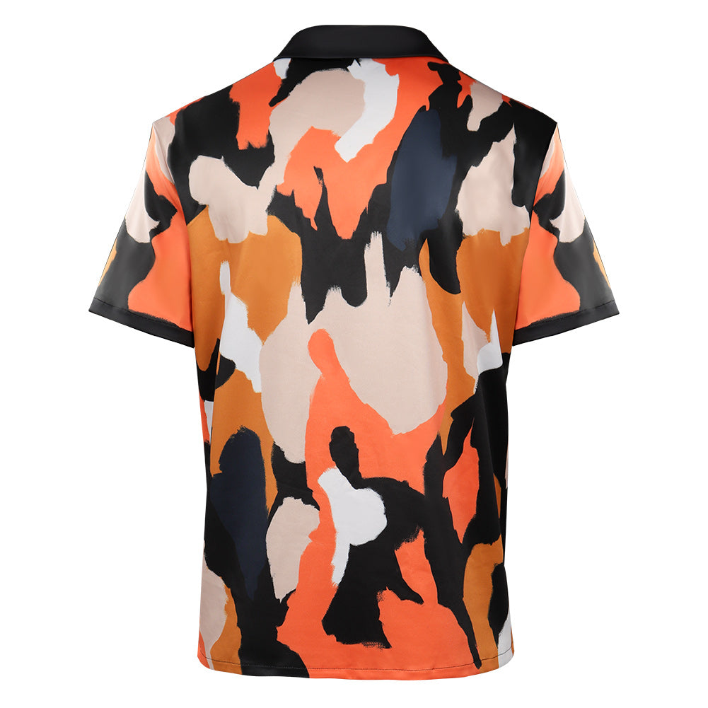 Summer 3D Print Short Sleeve Shirt