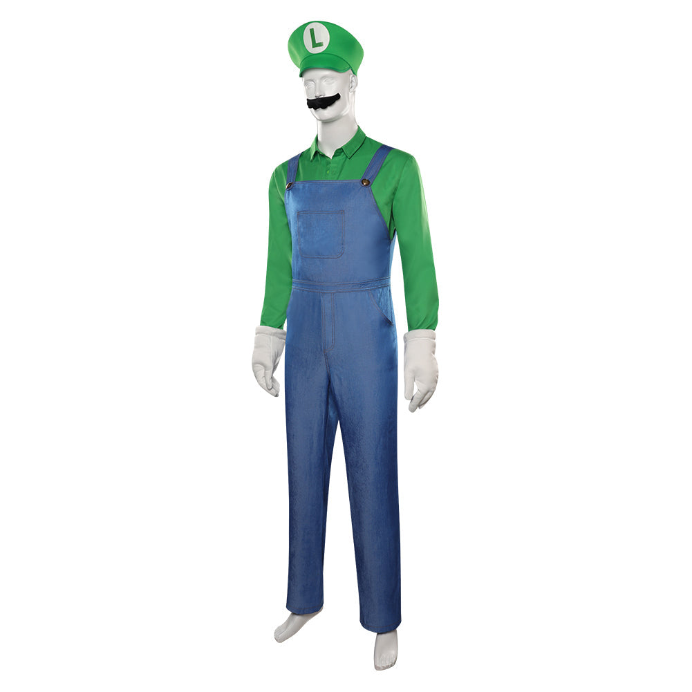 Super Mario Luigi Costume With Hat