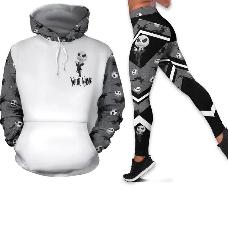 Customizable Hoodie And Patterned Leggings Set Hoodies And Leggings