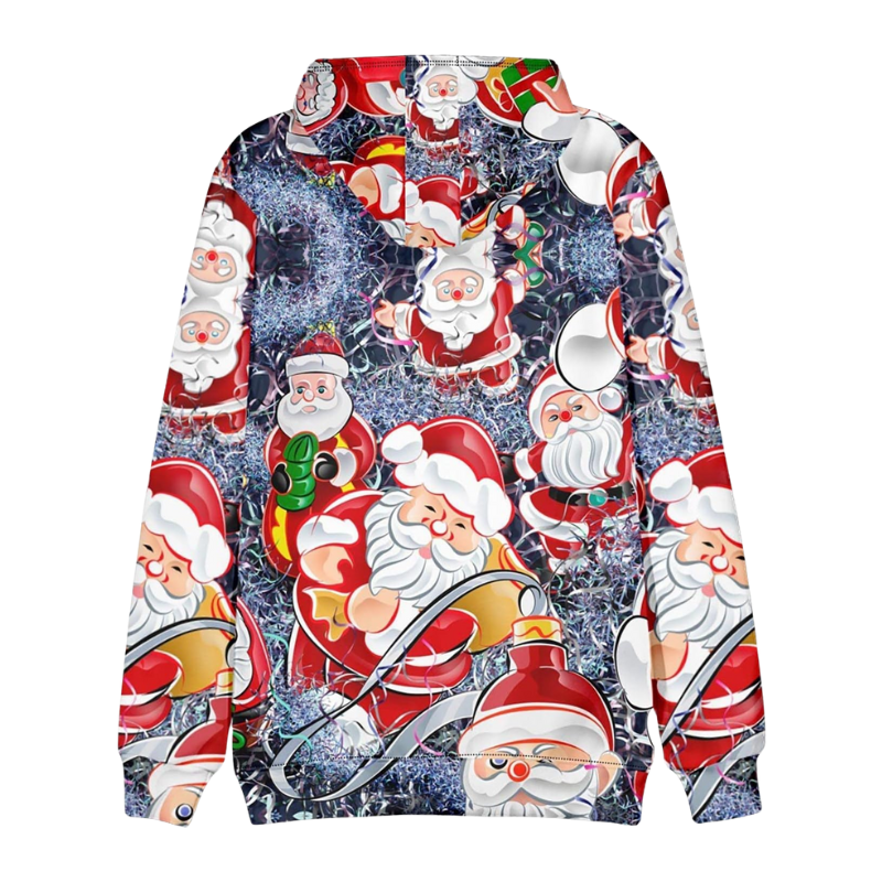 Vibrant Santa Claus Themed Christmas Hoodie