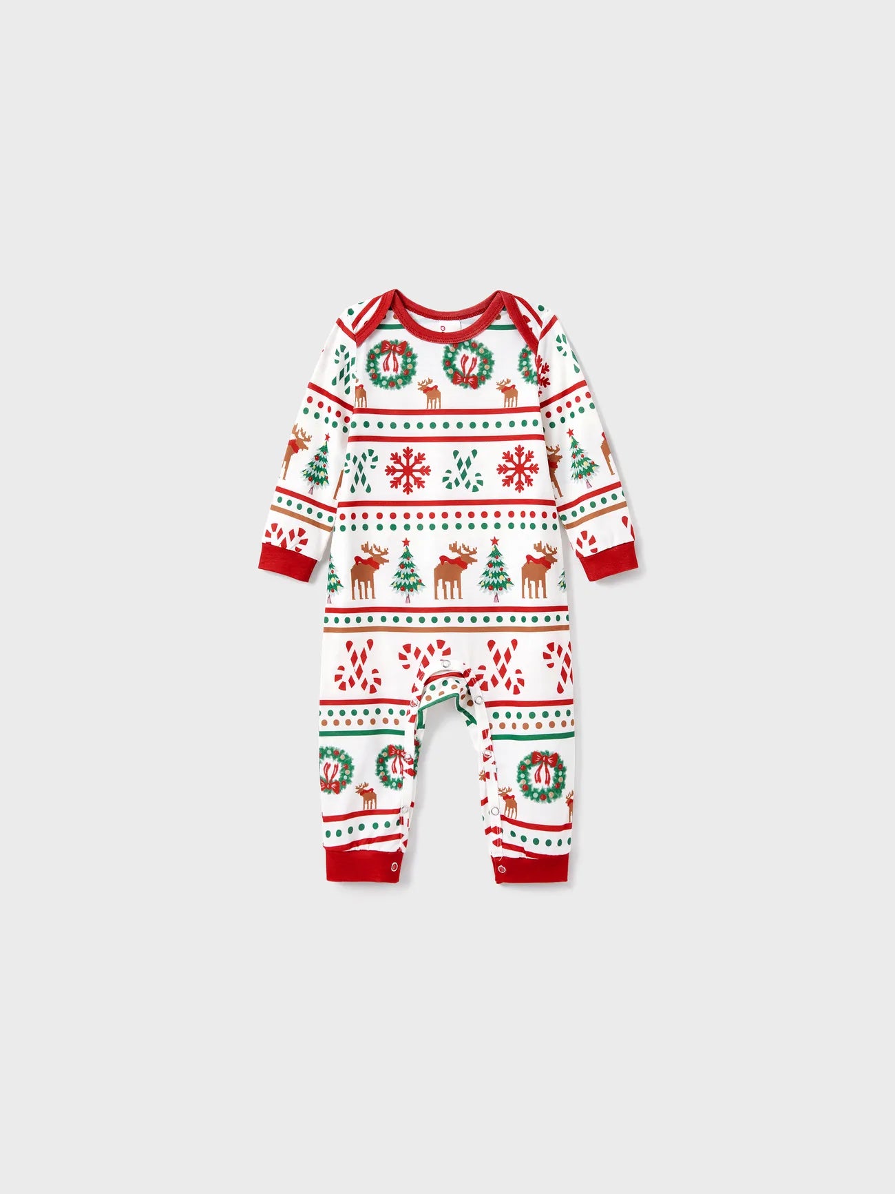 Xmas Tree Pattern Family Matching Pajama Set Baby