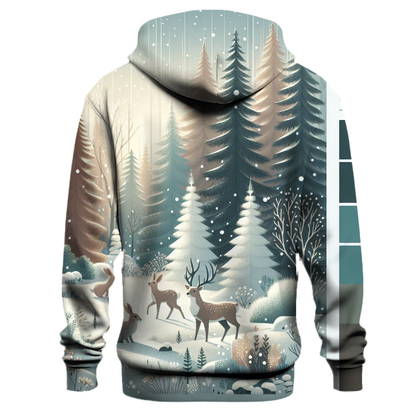 Cheerful Snowy Forest Hoodie