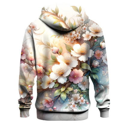 Dreamy Watercolor Blossoms Hoodie