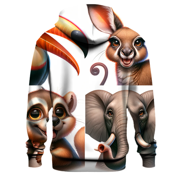 Charming Animal Portraits Hoodie