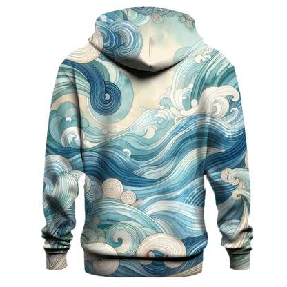 Oceanic Wave Patterns Hoodie