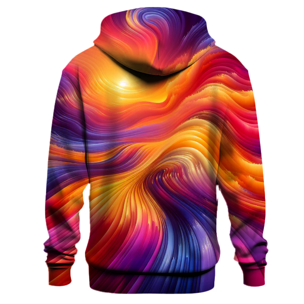 Electric Sunset Waves Hoodie