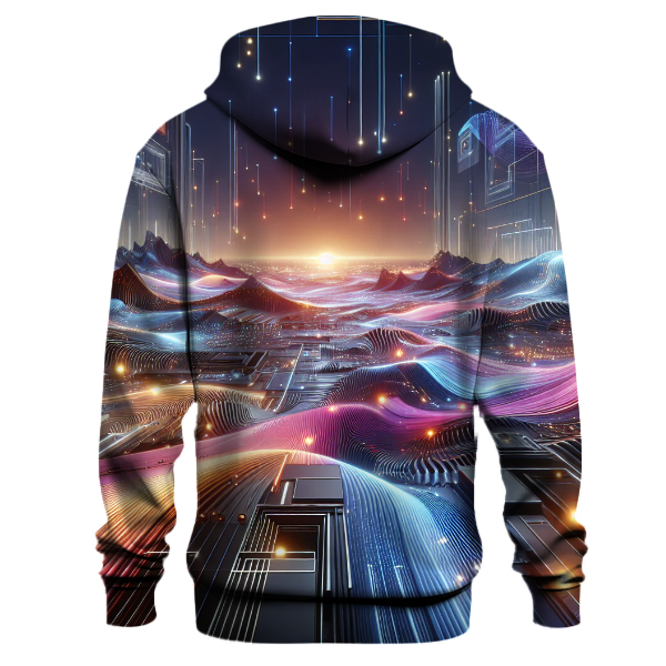 Futuristic Digital Horizons Hoodie