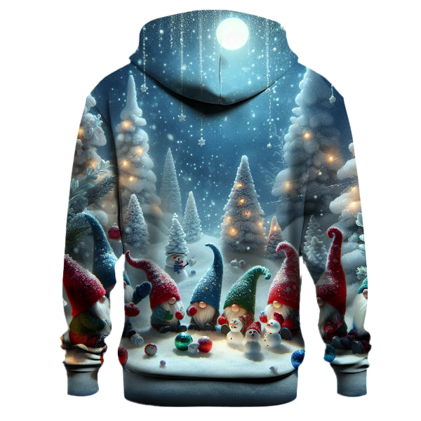 Snowy Night Gnome Adventure Hoodie