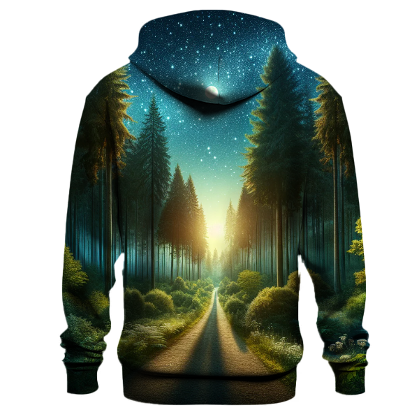 Starlit Forest Path Hoodie